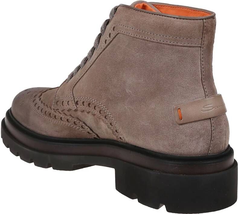 Santoni Bruine Enkellaarzen voor Mannen Aw22 Brown Heren