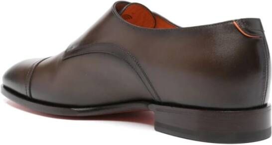 Santoni Bruine Leren Schoenen Brown Heren