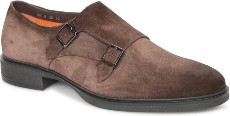 Santoni Bruine Loafer Schoenen voor Mannen Brown Heren