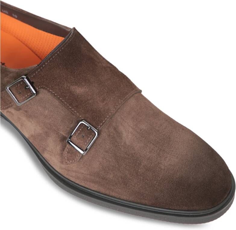 Santoni Bruine Loafer Schoenen voor Mannen Brown Heren