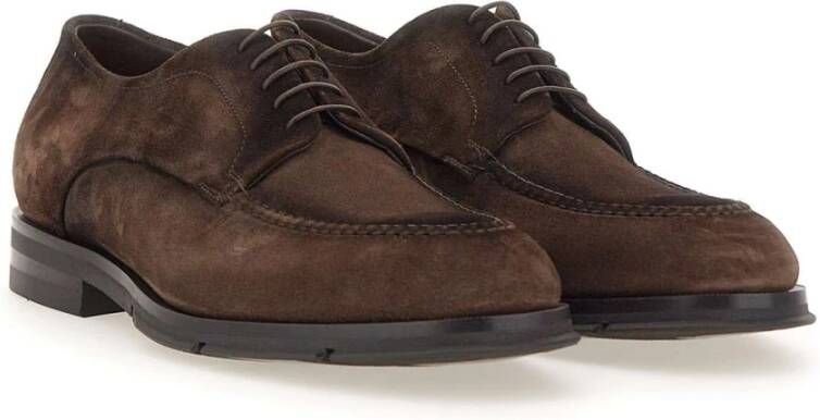 Santoni Bruine platte schoenen Brown Heren