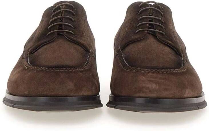 Santoni Bruine platte schoenen Brown Heren