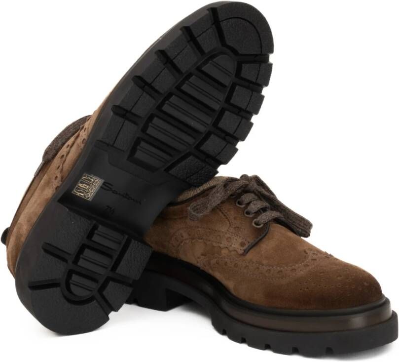 Santoni Bruine platte schoenen Elegant Stijl Brown Heren