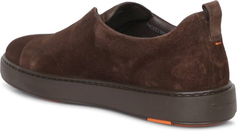 Santoni Bruine Sneakers Verhoog Stijl Comfort Brown Heren