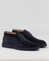 Santoni Suede Slip-on Laars Blue Heren - Thumbnail 7