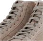 SANTONI Hoge Sneakers Heren Sue Mid Rits Sneaker Maat: 45 Materiaal: Suède Kleur: Taupe - Thumbnail 4