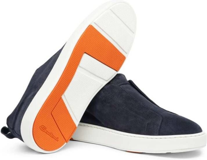 Santoni Casual Sneakers voor Dagelijks Gebruik Blue Heren