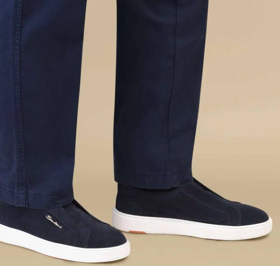 Santoni Casual Sneakers voor Dagelijks Gebruik Blue Heren