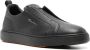 Santoni Casual Zwarte Leren Sneakers Black Heren - Thumbnail 2