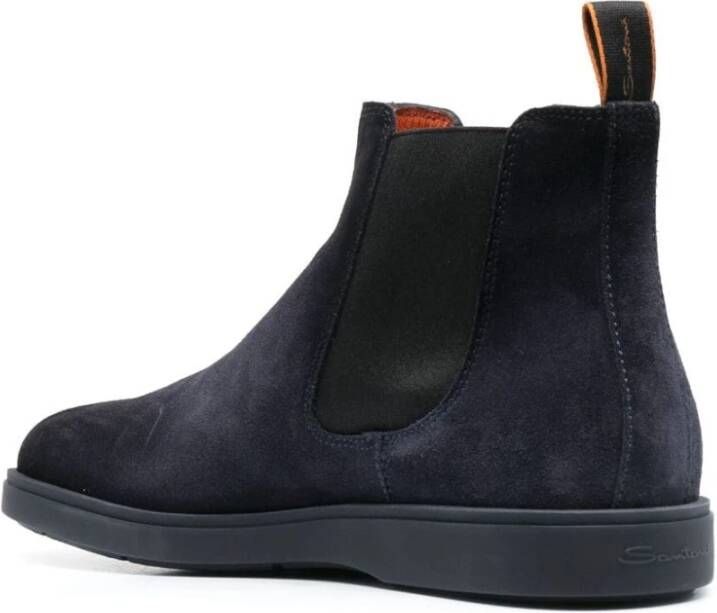 Santoni Suede Chelsea Laarzen voor Heren Blauw Heren