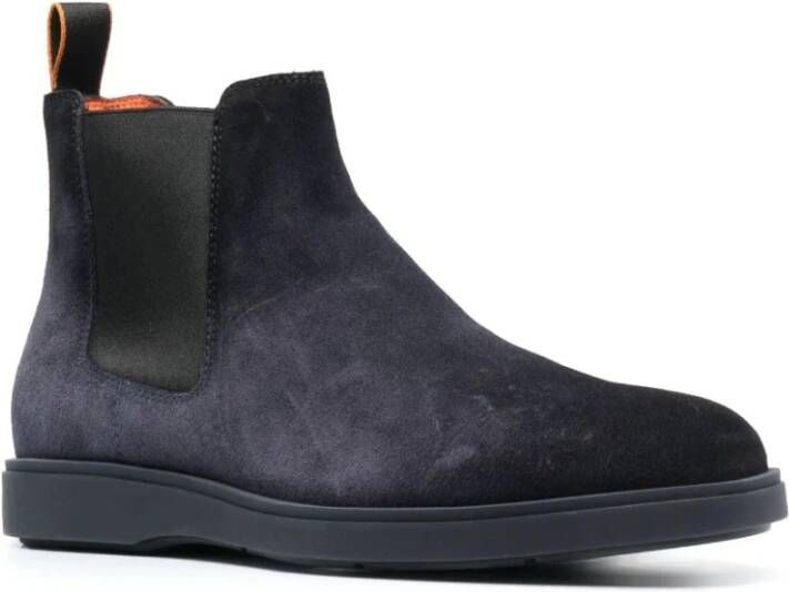 Santoni Suede Chelsea Laarzen voor Heren Blauw Heren