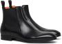 Santoni Handgemaakte Leren Chelsea Boot Black Heren - Thumbnail 3