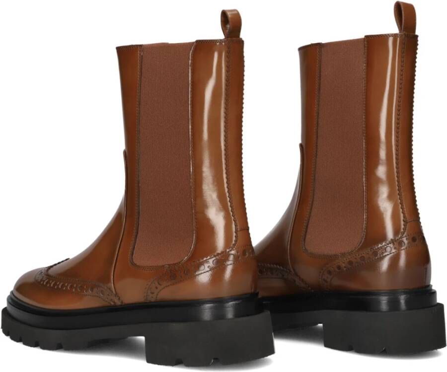 Santoni Dames Enkellaarzen Stijlvol Leer Brown Dames