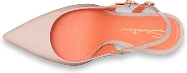 Santoni Dames patentleren slingback Pink Dames