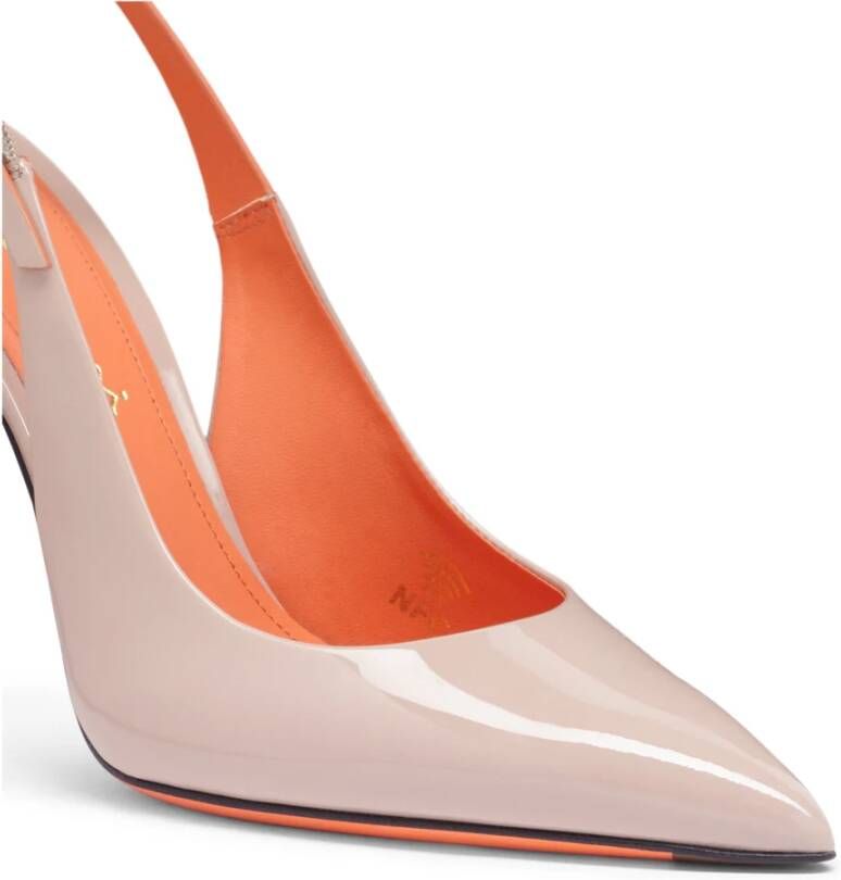 Santoni Dames patentleren slingback Pink Dames