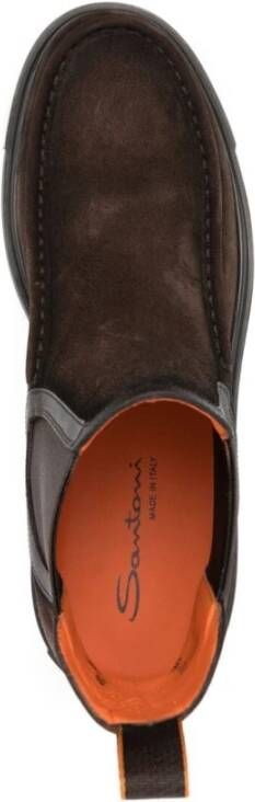 Santoni Donkerbruine Peaks Laarzen Brown Heren