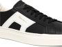 Santoni Dubbele Gesp Leren Sneaker Black Heren - Thumbnail 3