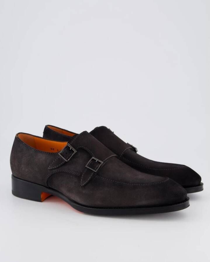 Santoni Dubbele Monk Strap Schoenen Brown Heren