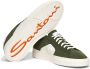 Santoni Dynamische Leren Sneaker met Intarsia Detail Green Heren - Thumbnail 2