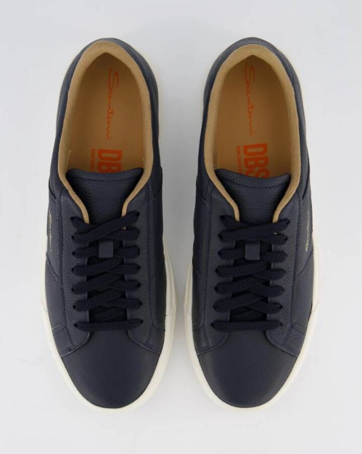 Santoni Eco Kashmere Sneaker voor Heren Blue Heren