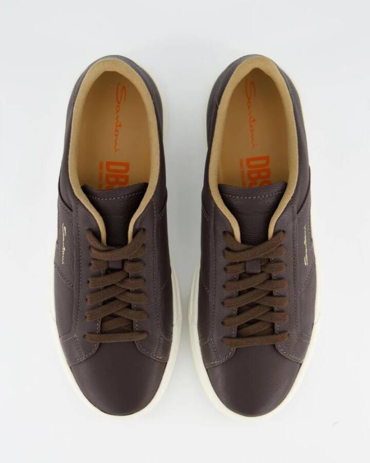 Santoni Eco Kashmere Sneaker voor Heren Brown Heren