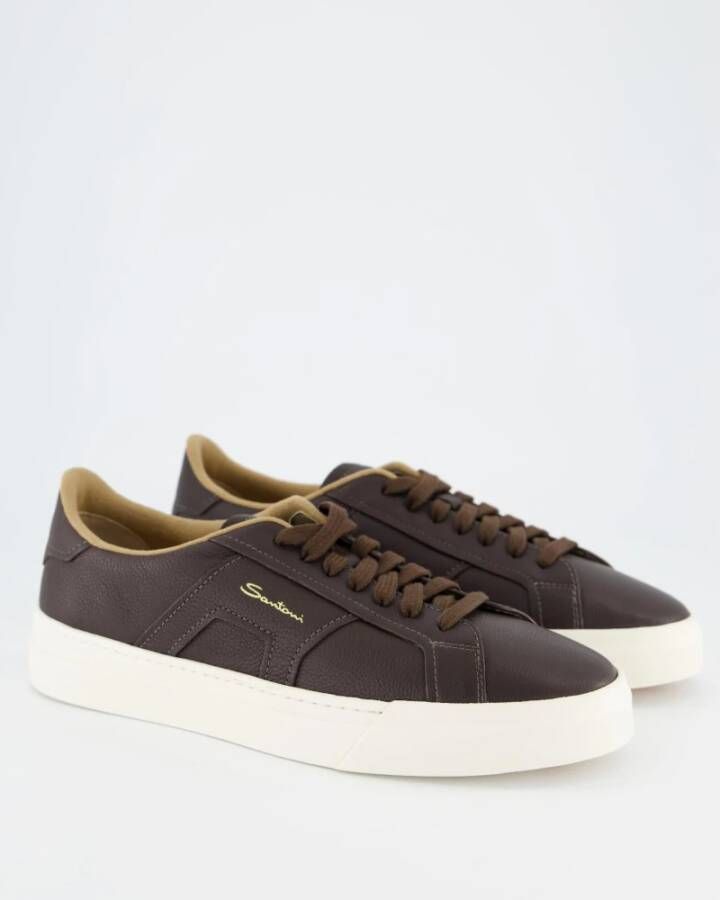 Santoni Eco Kashmere Sneaker voor Heren Brown Heren