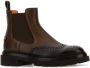 Santoni Elastische Enkellaars met Profielzool Brown Heren - Thumbnail 2