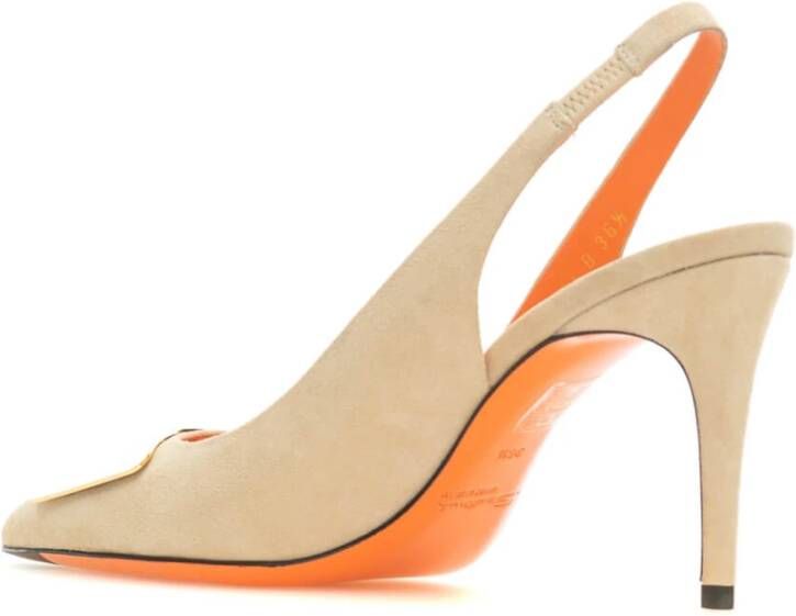 Santoni Elegant Slingback Pumps Beige Dames