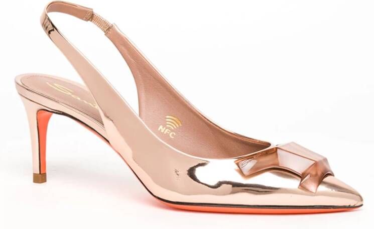 Santoni Elegant Slingback Pumps Pink Dames