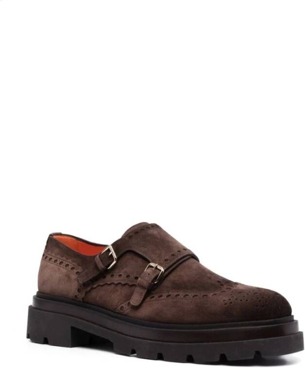 Santoni Gesp-Gesloten Monnik Schoenen Brown Heren