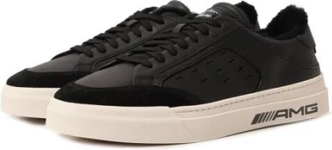 Santoni Gloria AMG Leren Sneakers Black Heren