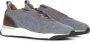 Santoni Grijze Sneakers Lage Top Elastische Stof Gray Heren - Thumbnail 2