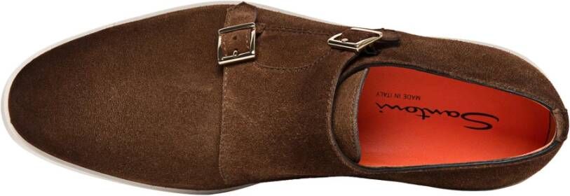 Santoni Heren dubbele gespschoen Brown Heren