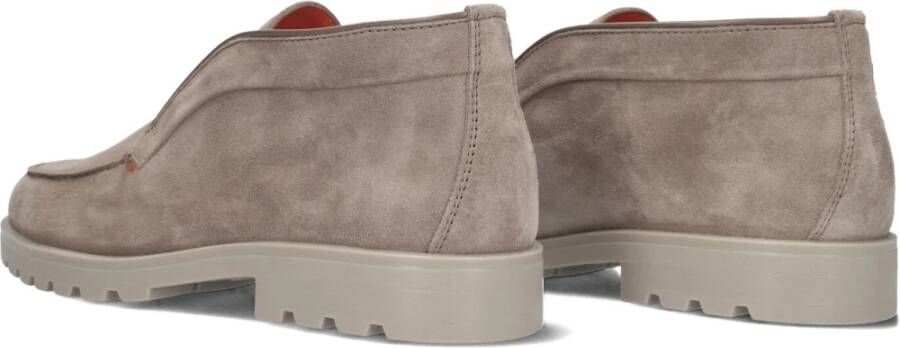 Santoni Heren Instappers Sue Spiegel Taupe Beige Heren