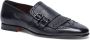 Santoni Heren leren dubbele gesp loafer Black Heren - Thumbnail 3