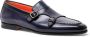 Santoni Heren leren dubbele gesp loafer Blue Heren - Thumbnail 3