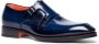 Santoni Heren leren dubbele monnik schoen Blue Heren - Thumbnail 2