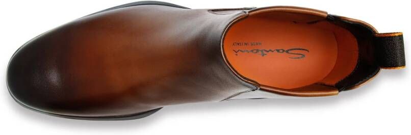 Santoni Heren leren Easy laars Brown Heren