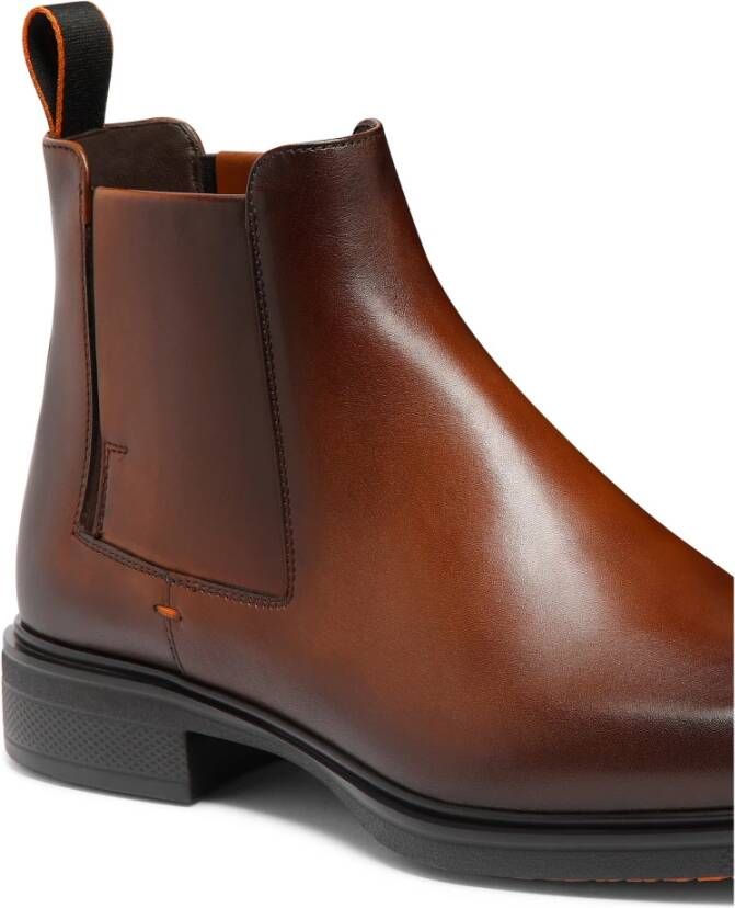 Santoni Heren leren Easy laars Brown Heren