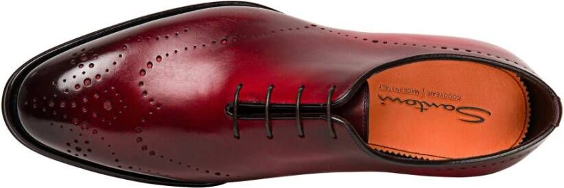 Santoni Heren Oxford brogue Red Heren