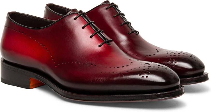 Santoni Heren Oxford brogue Red Heren