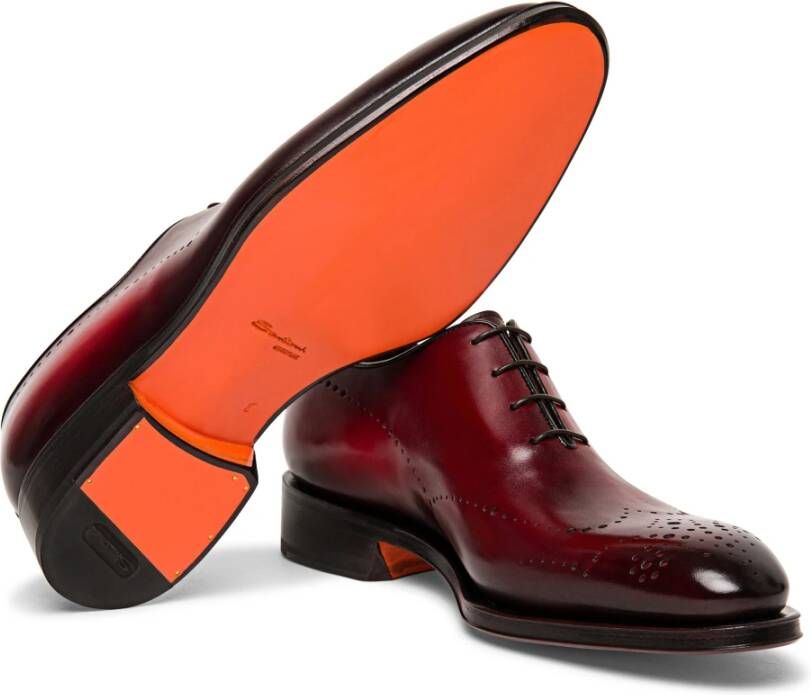 Santoni Heren Oxford brogue Red Heren