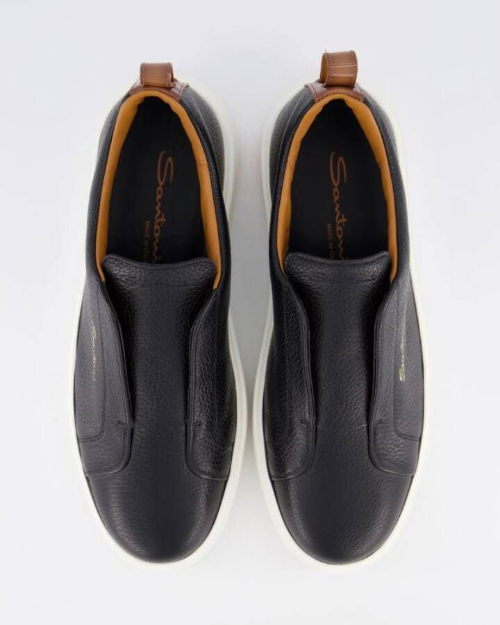 Santoni Heren Sneaker Victor Black Heren