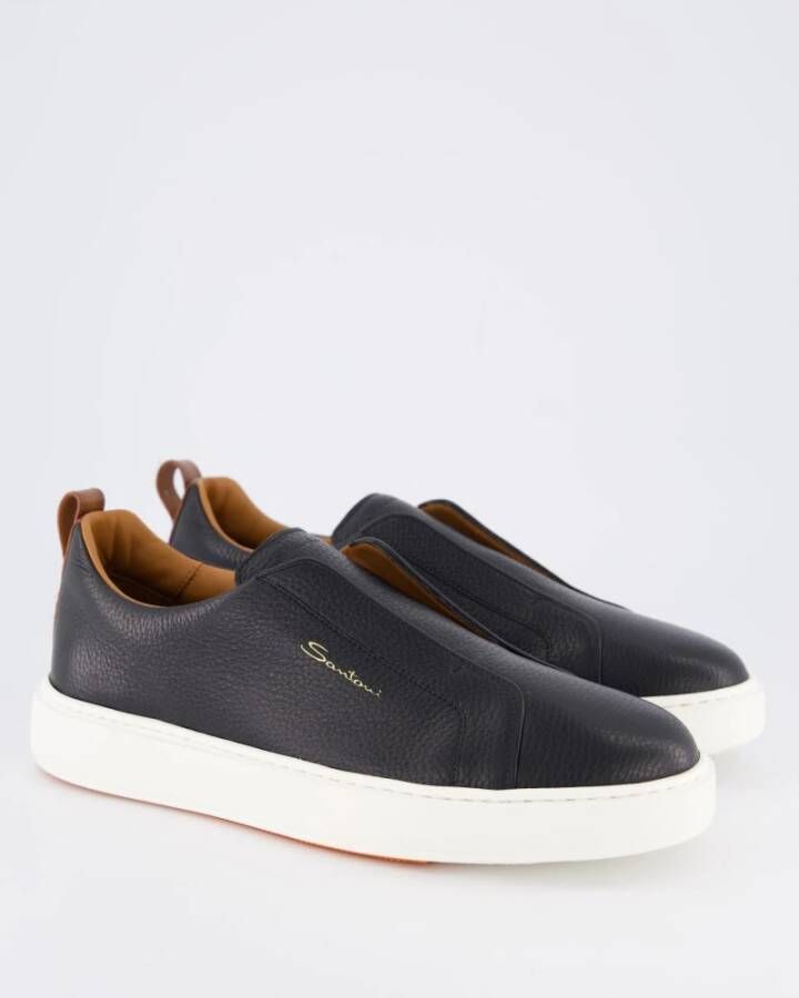 Santoni Heren Sneaker Victor Black Heren