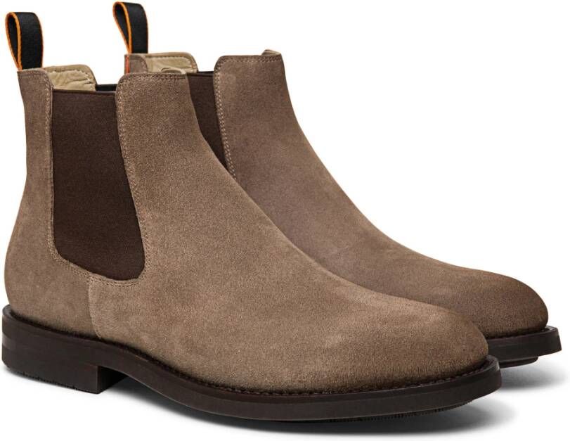 Santoni Heren suède Chelsea laars Beige Heren