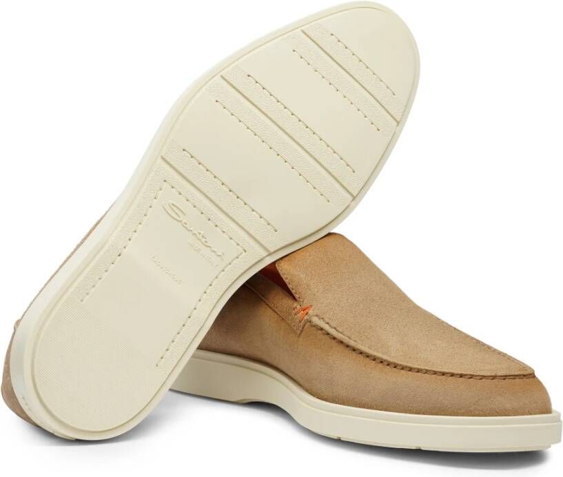 Santoni Heren suède loafer Beige Heren