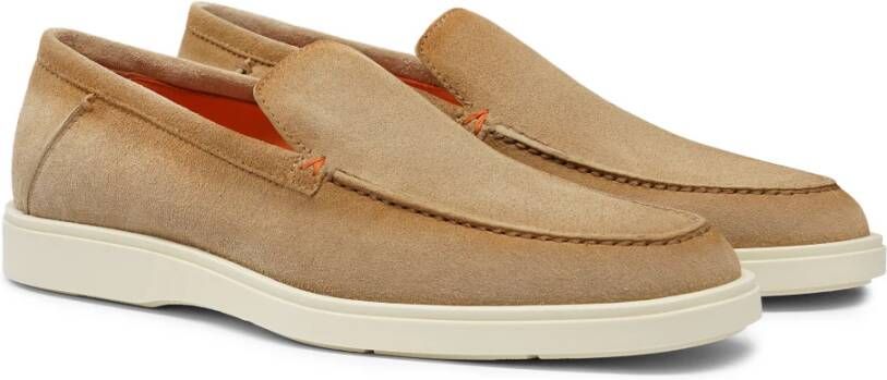 Santoni Heren suède loafer Beige Heren