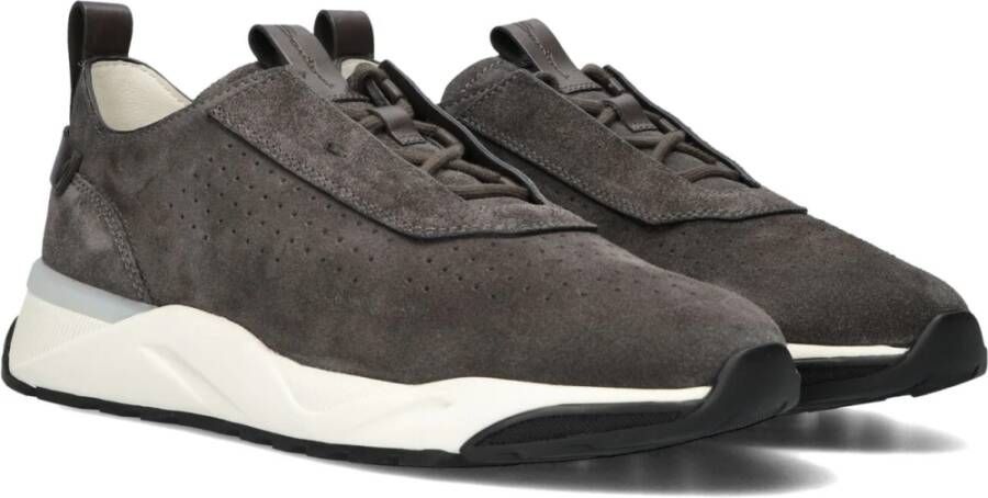 Santoni Heren Suede Runner Sneakers Bruin Brown Heren