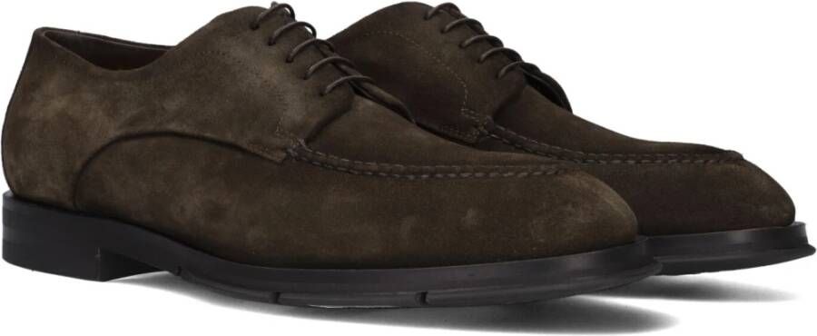 Santoni Heren Veterschoenen Justin 18567 Brown Heren