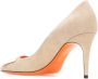 Santoni Hoge Leren Pumps Beige Dames - Thumbnail 3